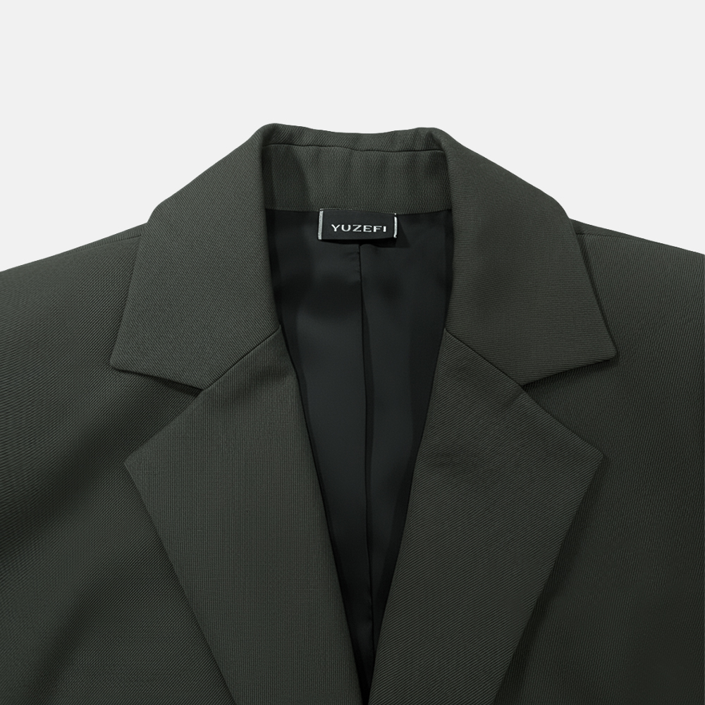 Super Flea Market+Yuzefi+Khaki cropped blazer and trouser set+ Toni Garrn3